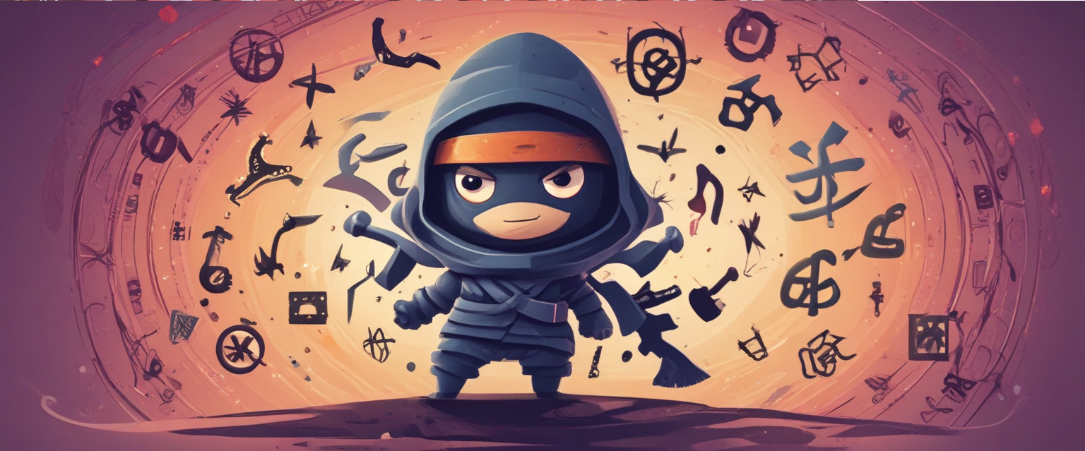 Interface du jeu Soustraction Ninja avec un personnage ninja et des nombres